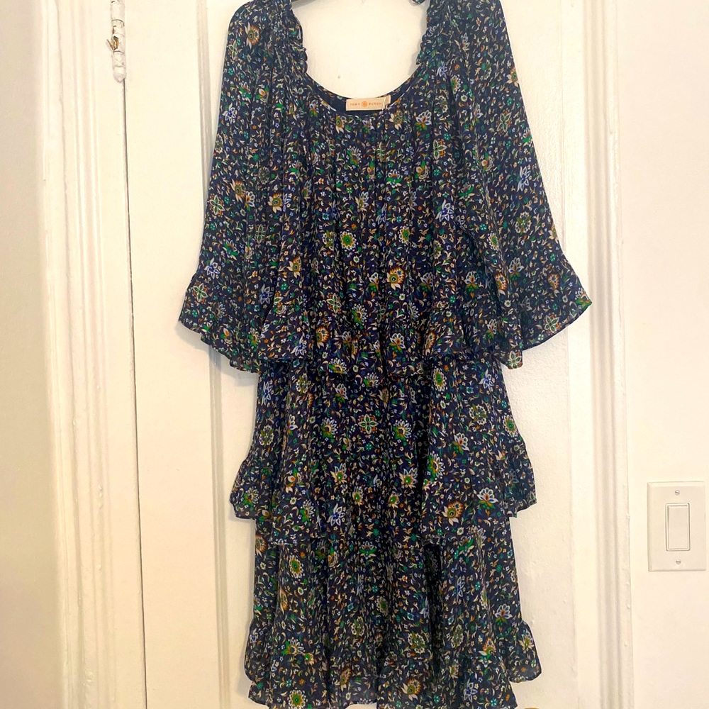 NWT Tory Burch Printed Ruffle Dress sz 4